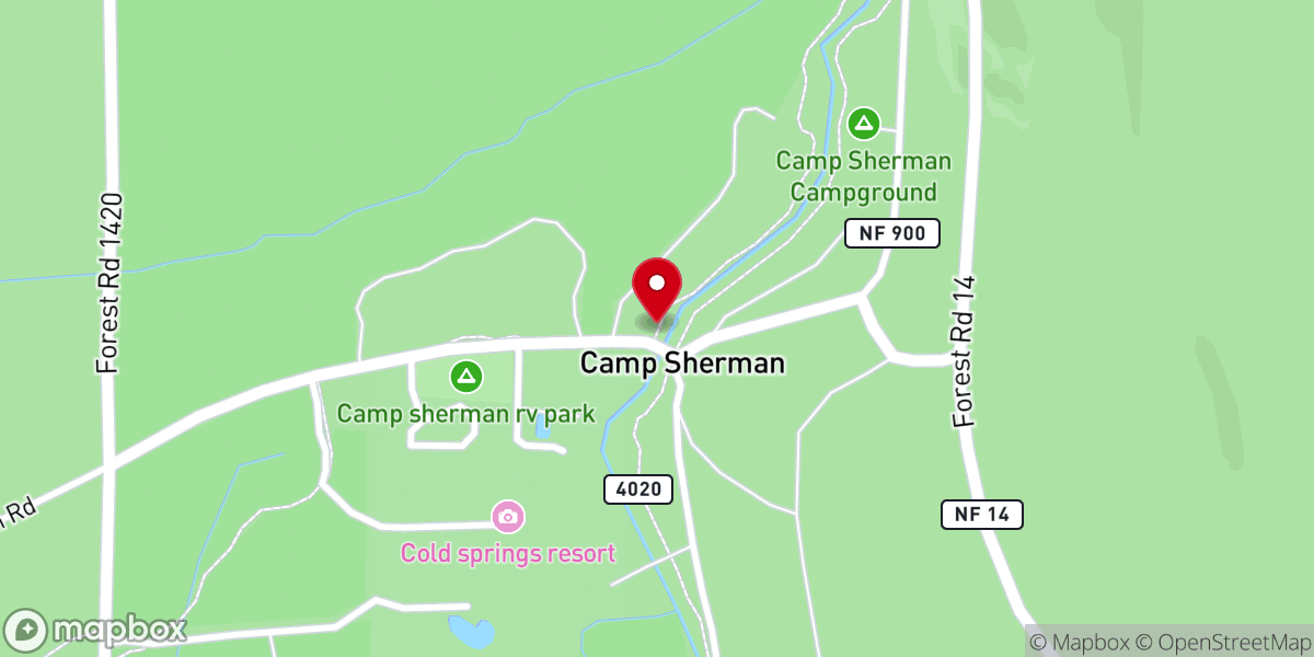 Map showing location of Camp Sherman