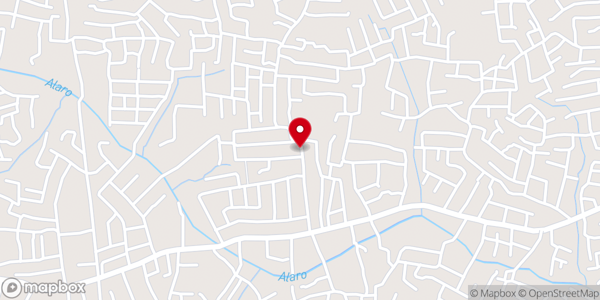 Map showing location of New Heritage Baptist Church, Ibadan