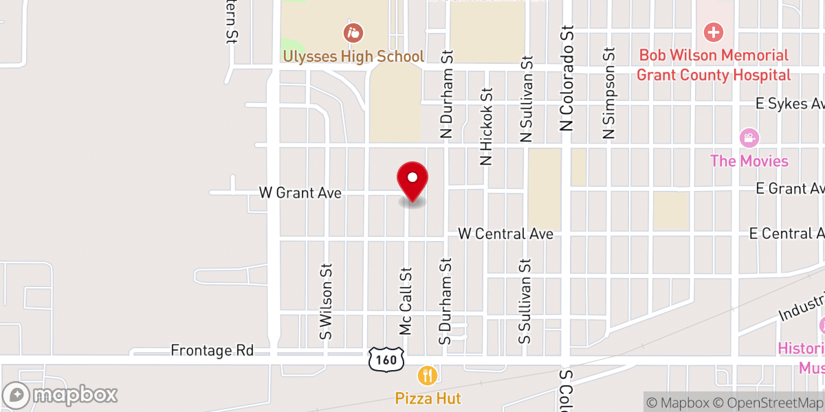 Map showing location of First Baptist Church Parsonage