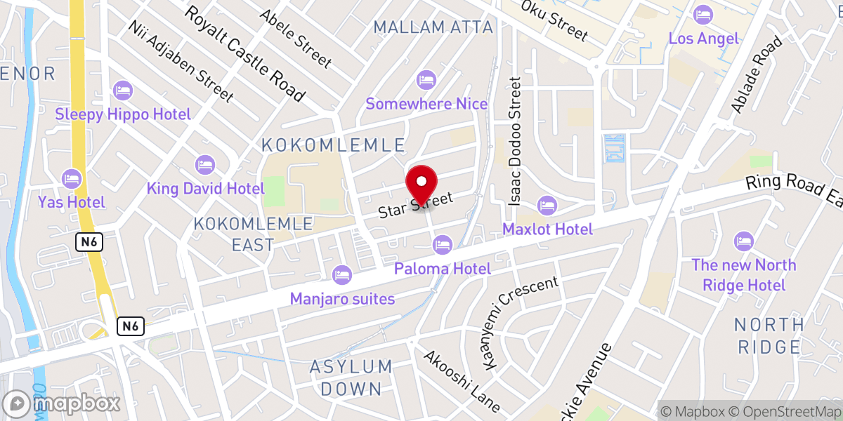 Map showing location of Presbyterian Church of Ghana, Faith Community Congregation, Kokomlemle