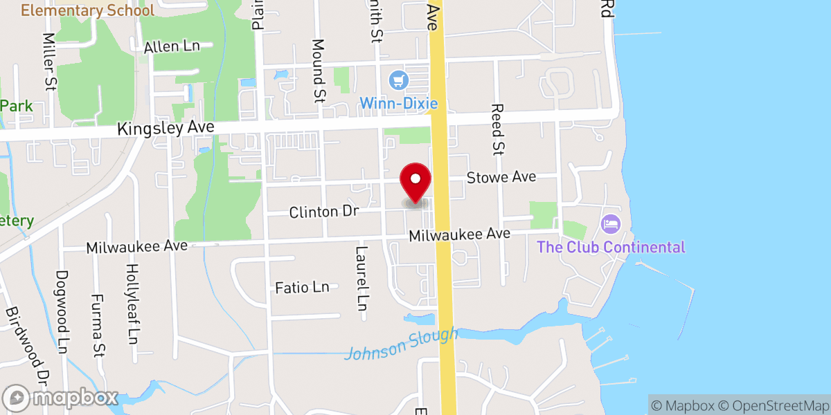 Map showing location of The Party Place Banquet & Events Venue