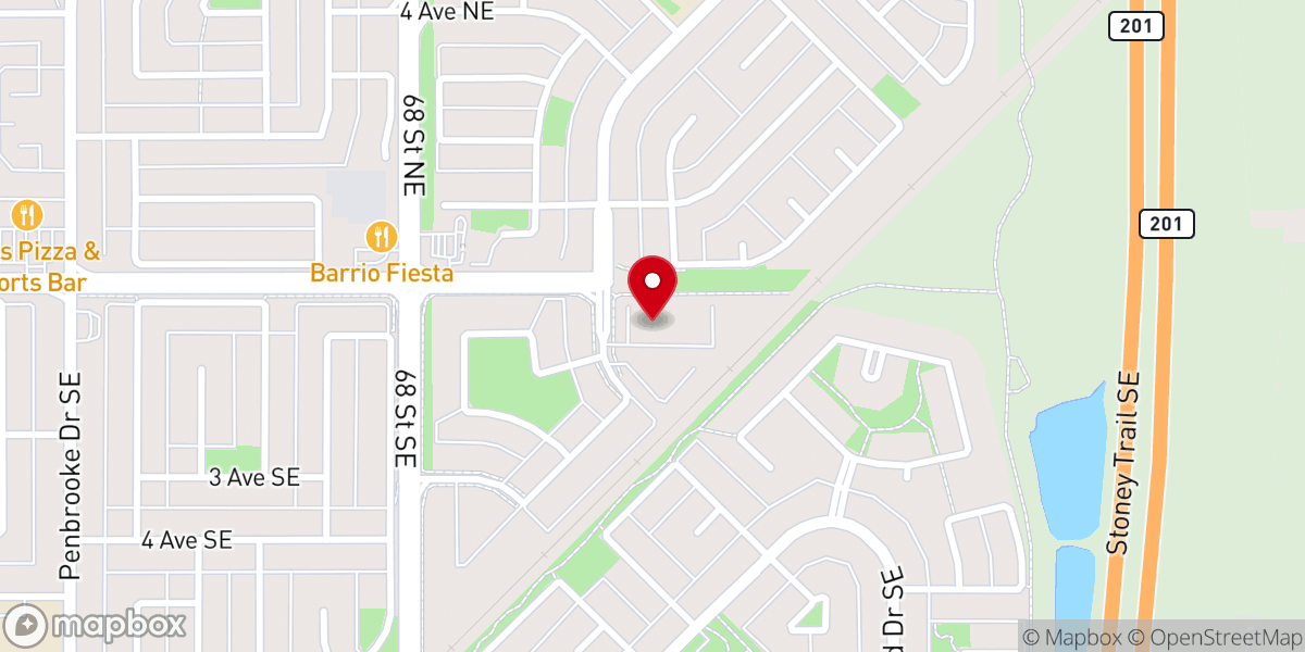 Map showing location of Eastside City Church