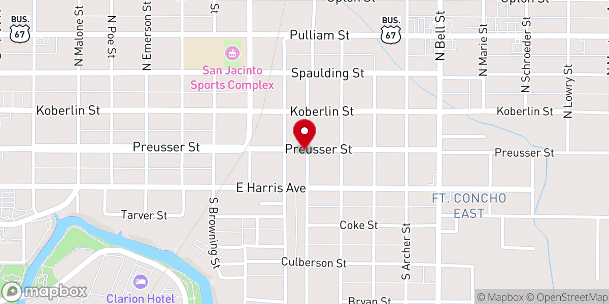 Map showing location of Day Memorial United Methodist Church