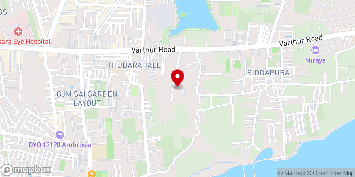 Map showing location of AMANA CHURCH, TELUGU CHURCH IN BANGALORE