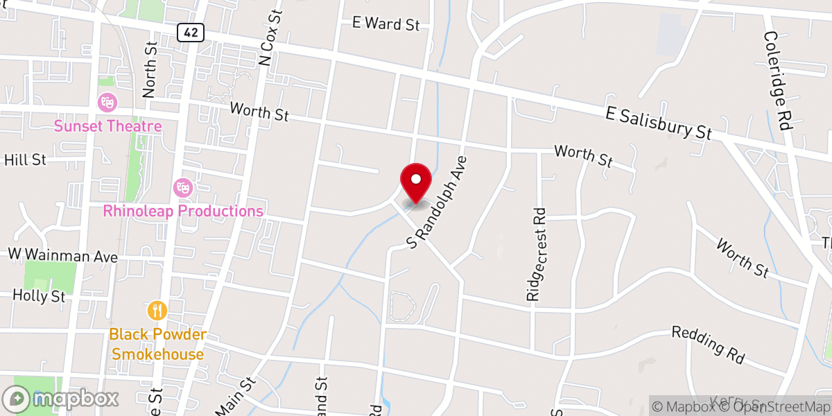 Map showing location of First Evangelical & Reformed UCC