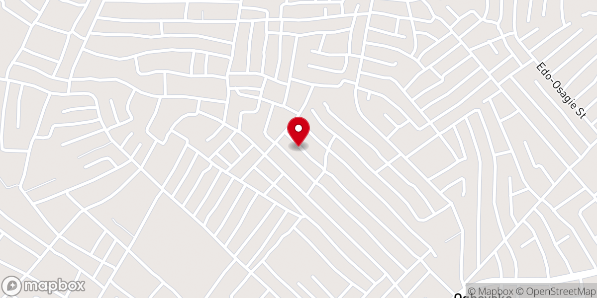 Map showing location of Catholic Charismatic Renewal Road Benin City