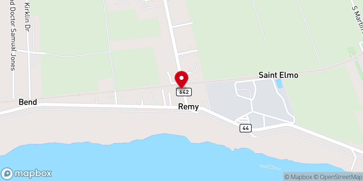Map showing location of Mt Olive Baptist Church