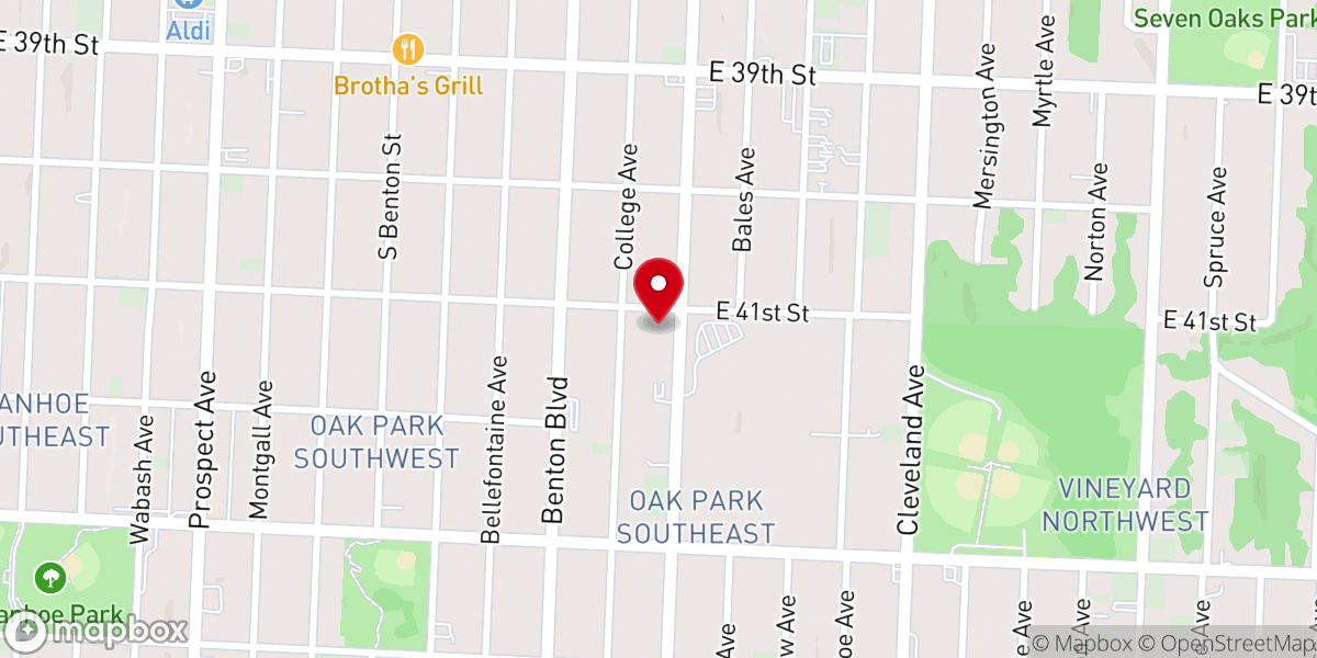 Map showing location of New Day Apostolic Church