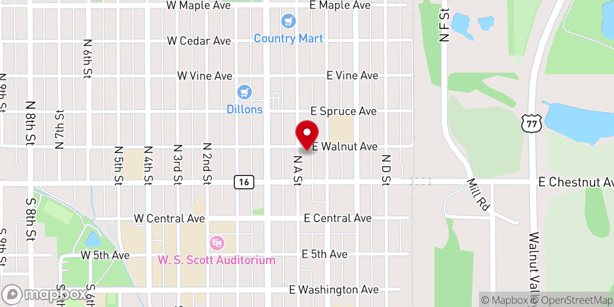 Map showing location of Trinity Episcopal Church