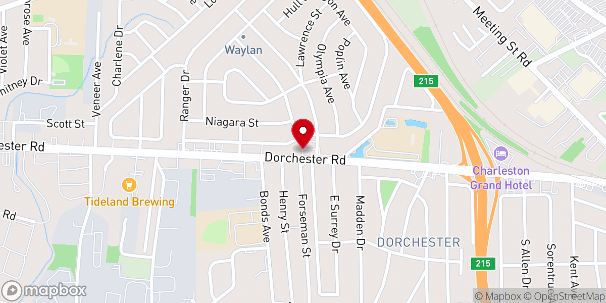 Map showing location of Dorchester-Waylyn Baptist Church