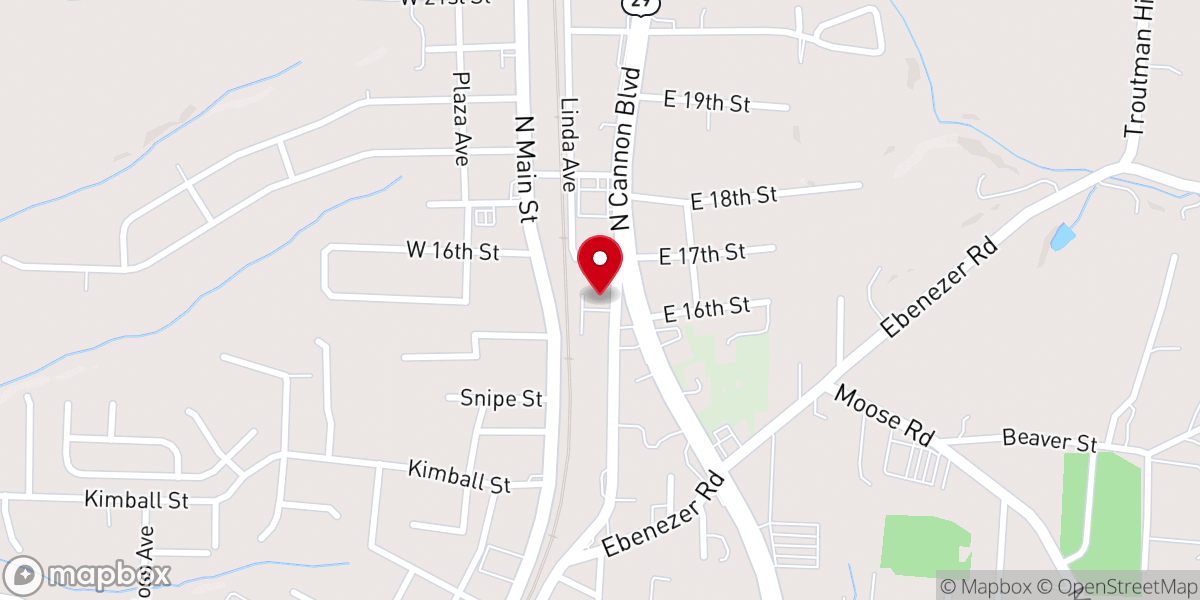 Map showing location of Chosen Harvest Believing the Word Ministries
