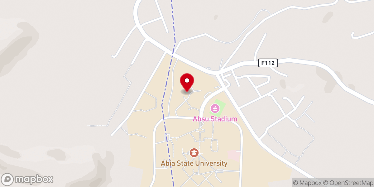 Map showing location of The Redeemed Christian Fellowship, Uturu (temporary site)