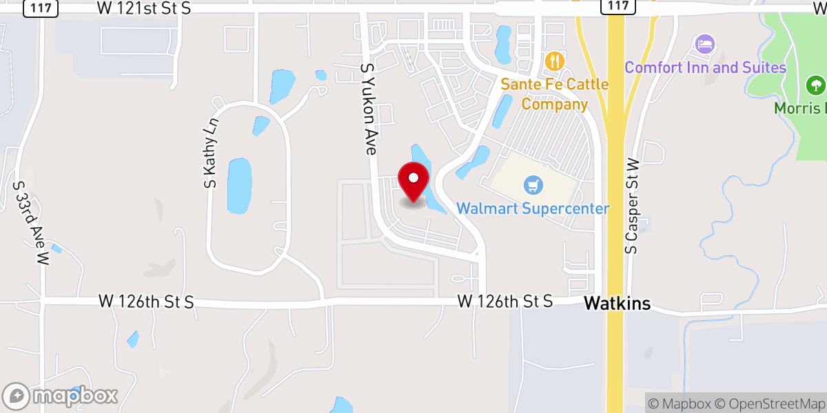 Map showing location of Glenpool Conference Center
