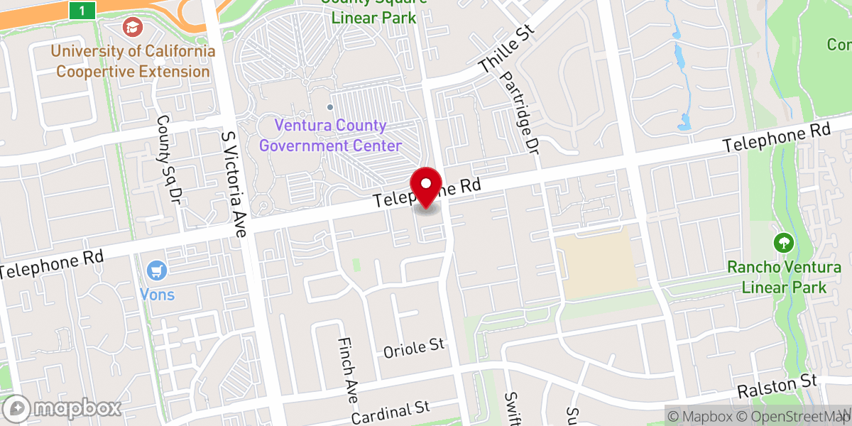 Map showing location of City Church California