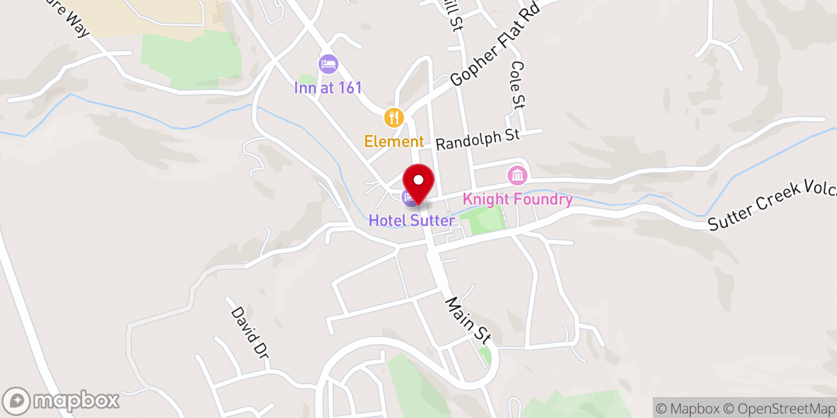 Map showing location of Sutter Creek Masonic Hall