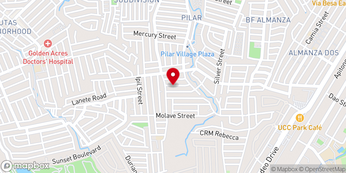 Map showing location of Christian Bible Church of Las Piñas Center