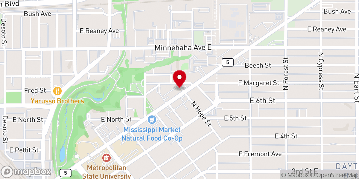 Map showing location of Faith City Church St.Paul