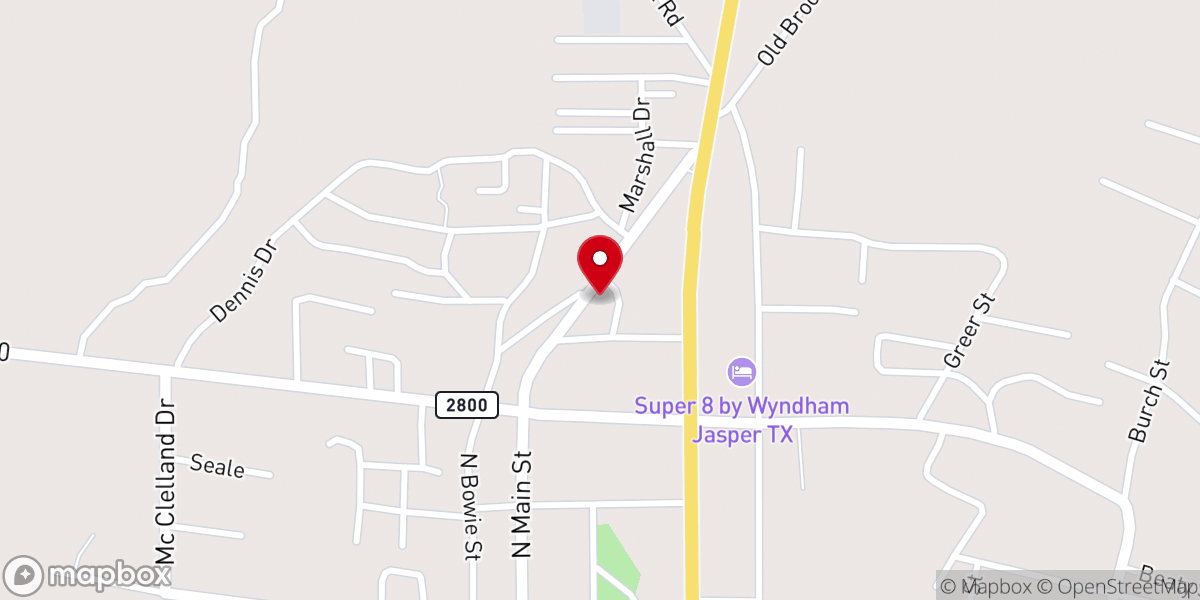 Map showing location of Mt Olive Baptist Church