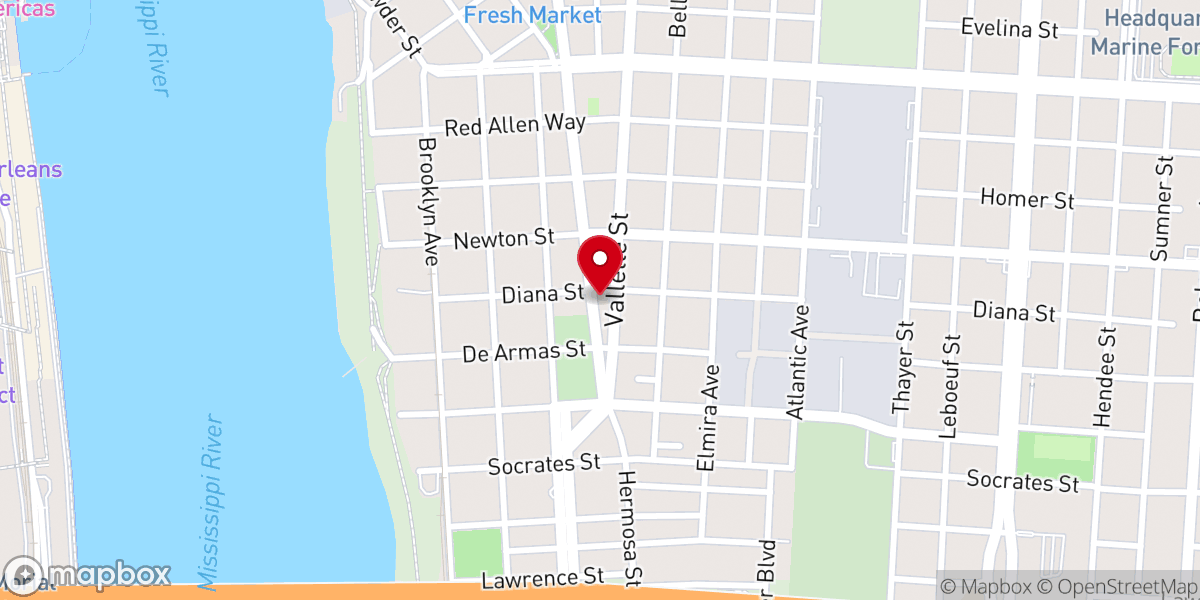 Map showing location of St Matthews United Methodist