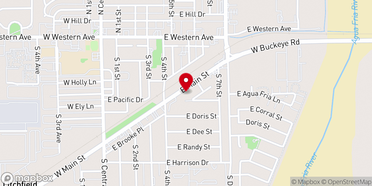 Map showing location of Iglesia De Jesucristo Palabra Miel Phoenix