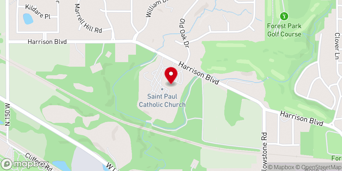 Map showing location of St Pauls Religious Education
