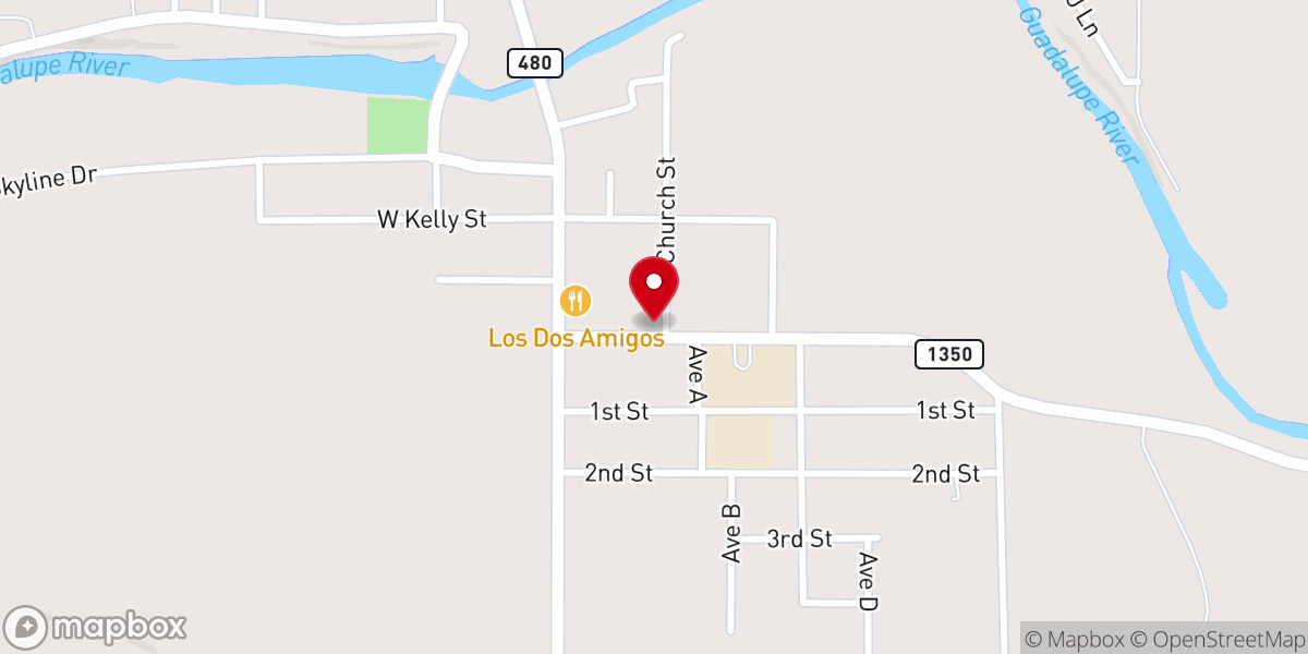 Map showing location of Christian Church