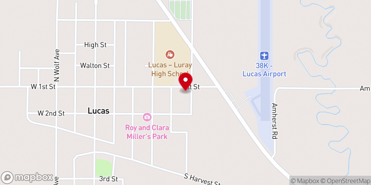 Map showing location of Gloria Dei Lutheran Church