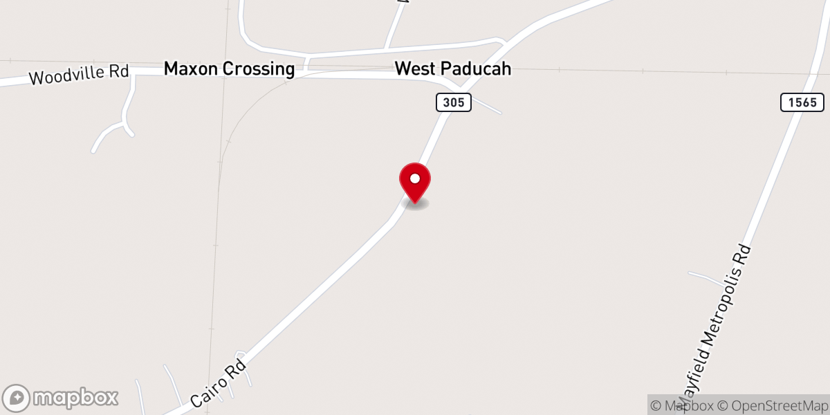 Map showing location of Maxon Christian Church
