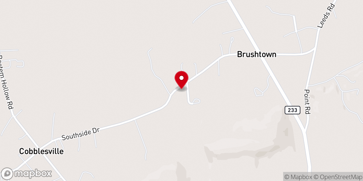 Map showing location of Newville Pentecostal Church