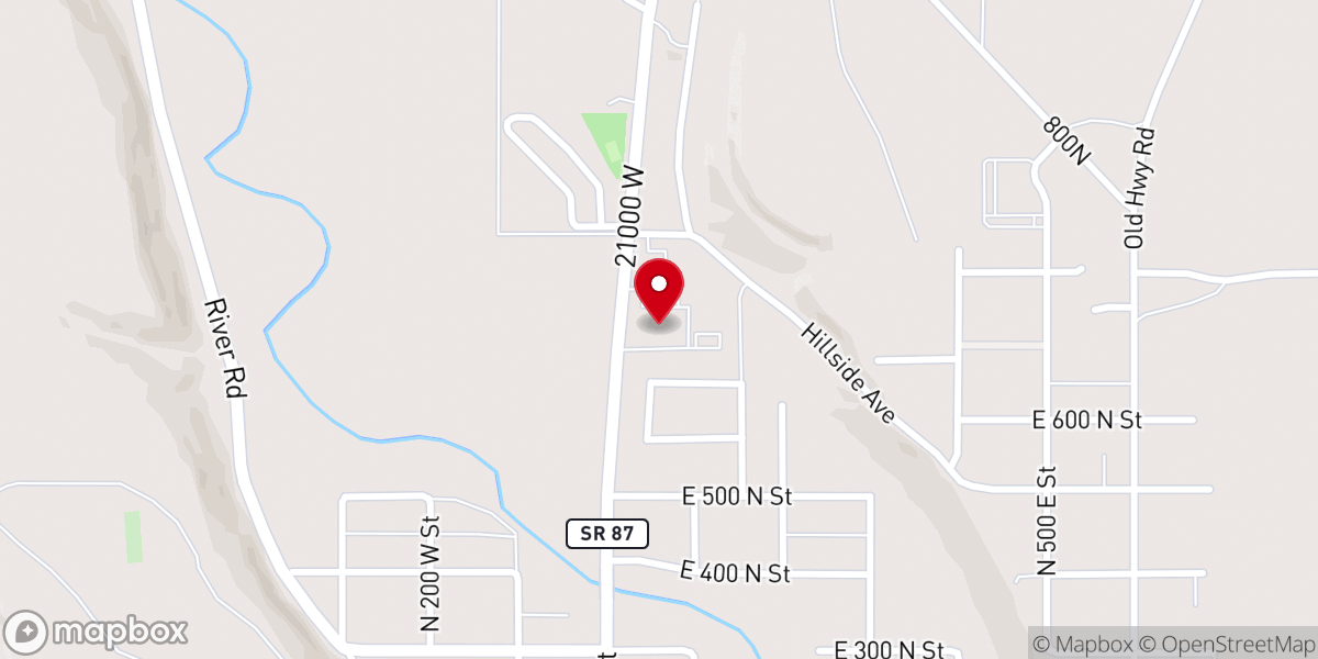 Map showing location of Duchesne County Administration Offices