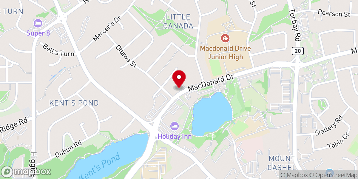Map showing location of Kingdom Hall of Jehovah's Witnesses