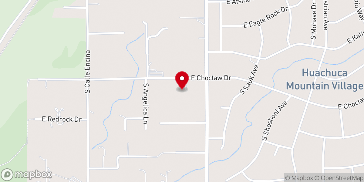 Map showing location of Hosanna Presbyterian Church