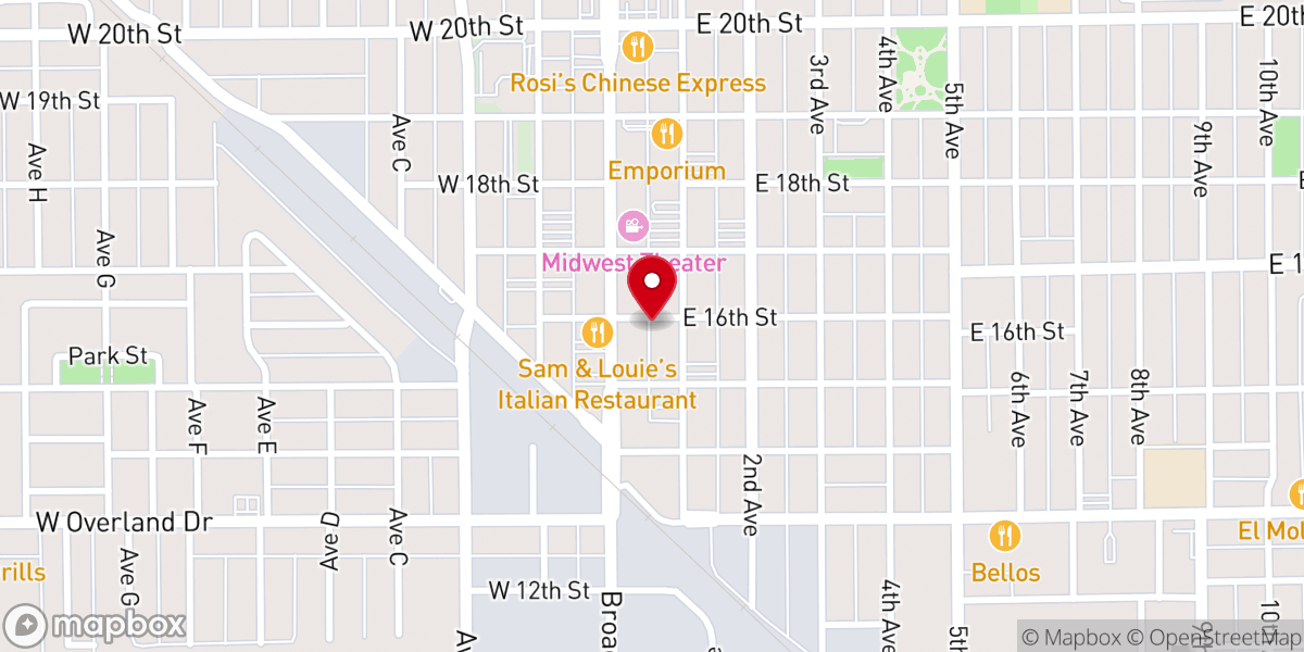Map showing location of Bible Book Shop