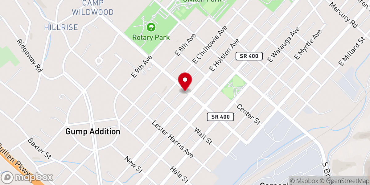 Map showing location of Liberty Fellowship Church