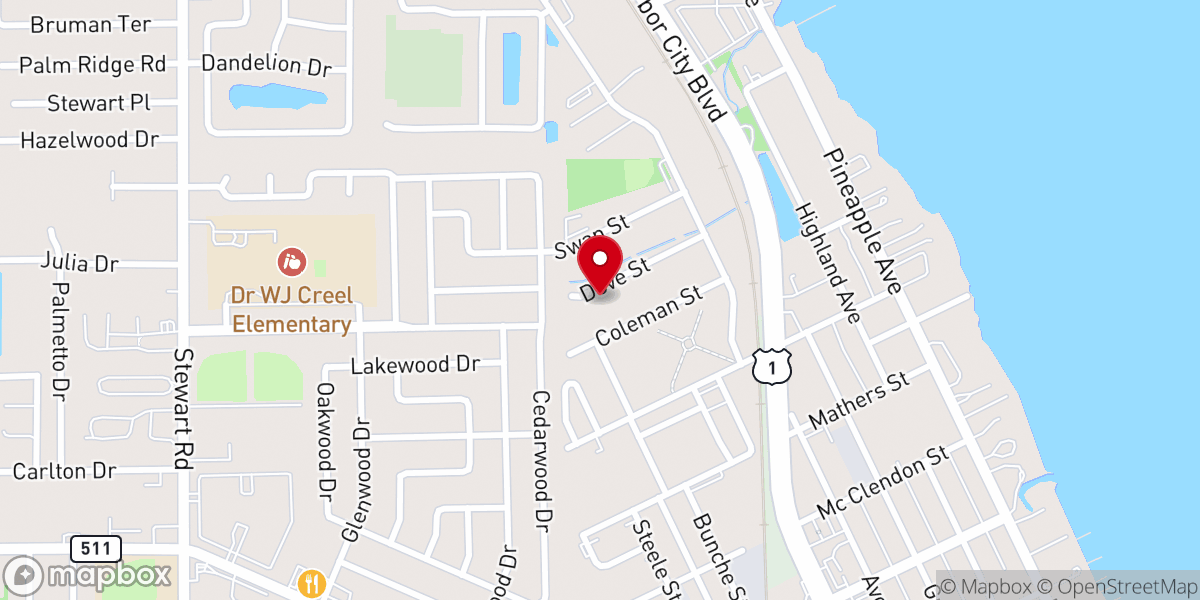 Map showing location of Miracle Temple Church