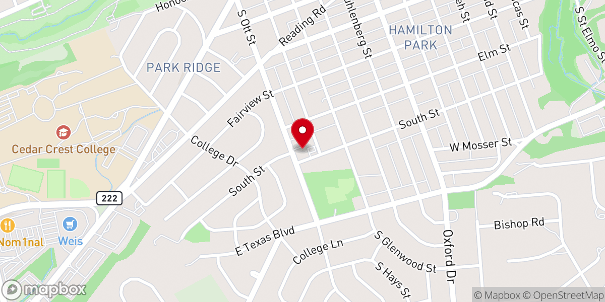 Map showing location of Horizon Church