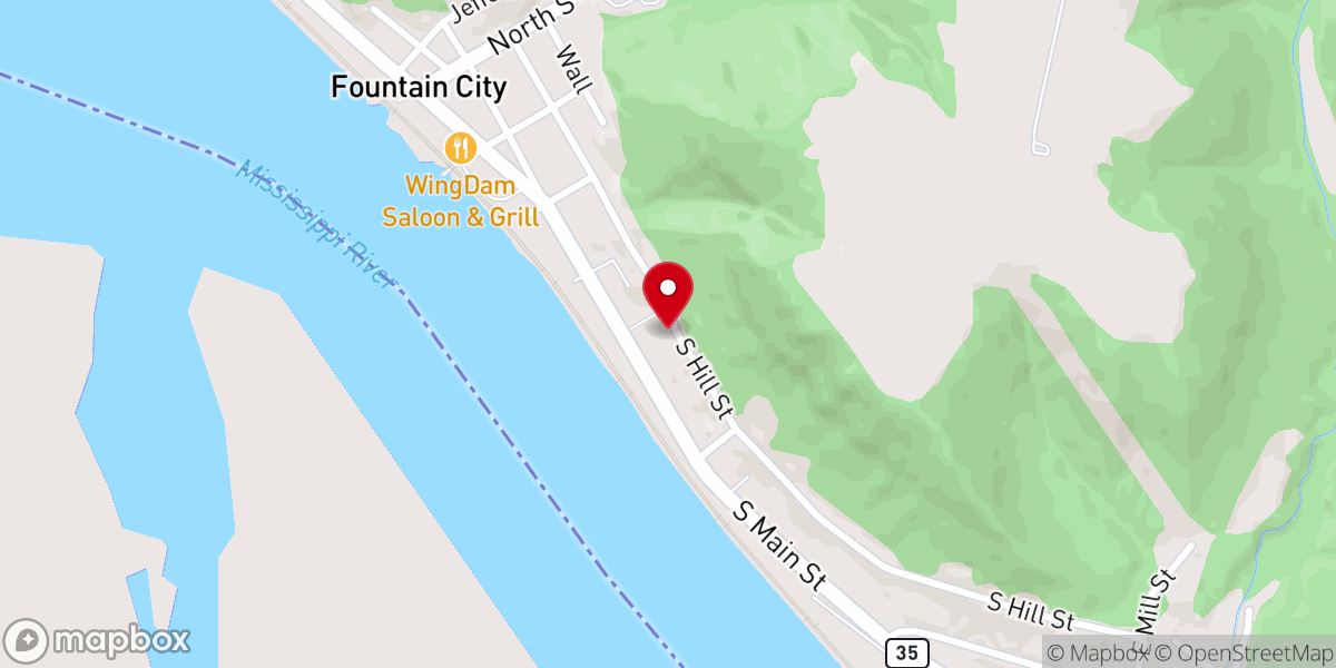 Map showing location of St. John's United Church of Christ
