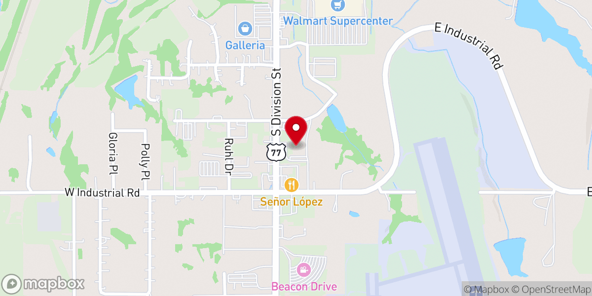 Map showing location of Guthrie First Assembly of God