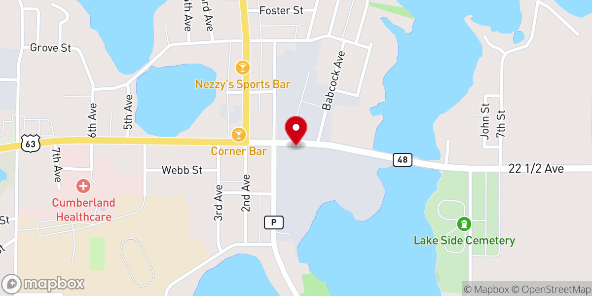 Map showing location of Cumberland