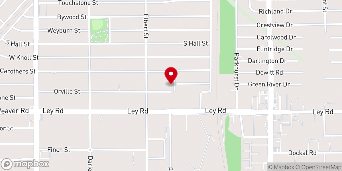 Map showing location of Greater Parkhill Church of God