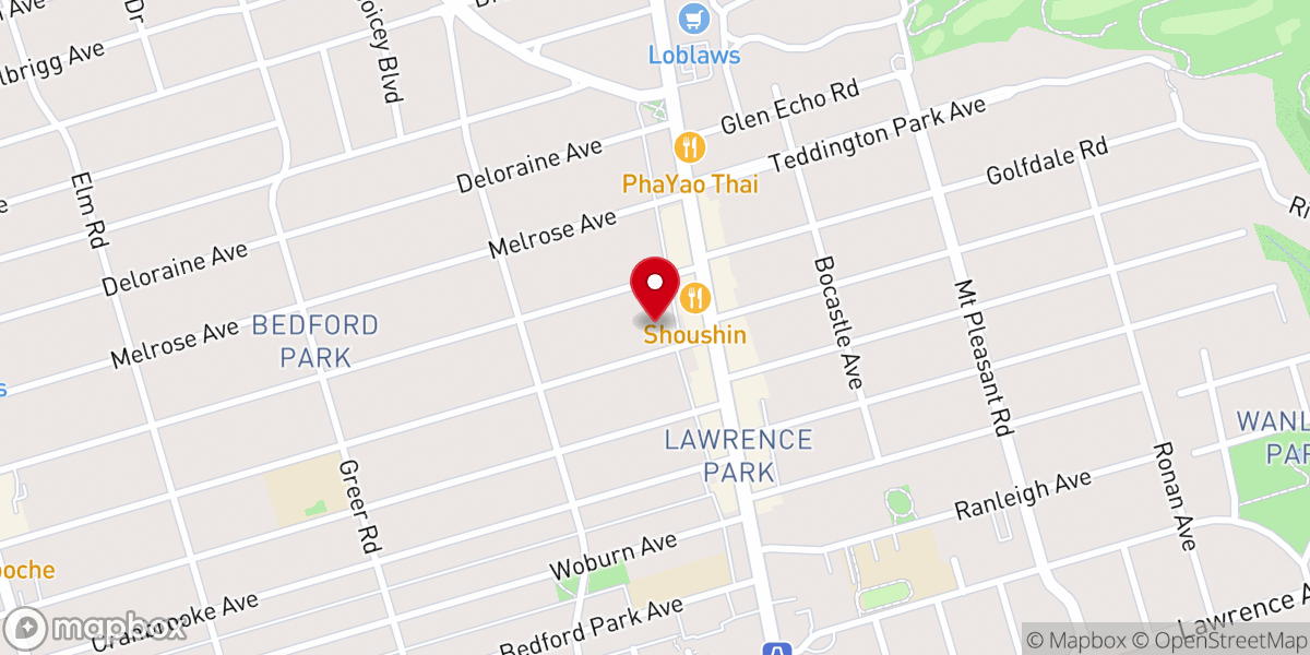 Map showing location of Fairlawn Avenue United Church