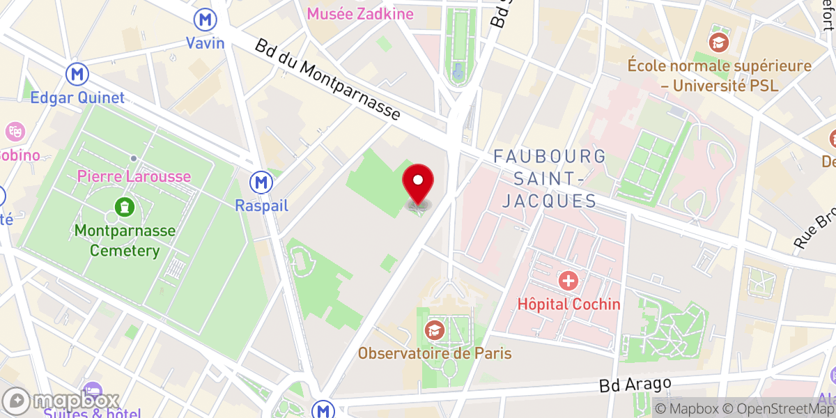 Map showing location of Monastère de la Visitation