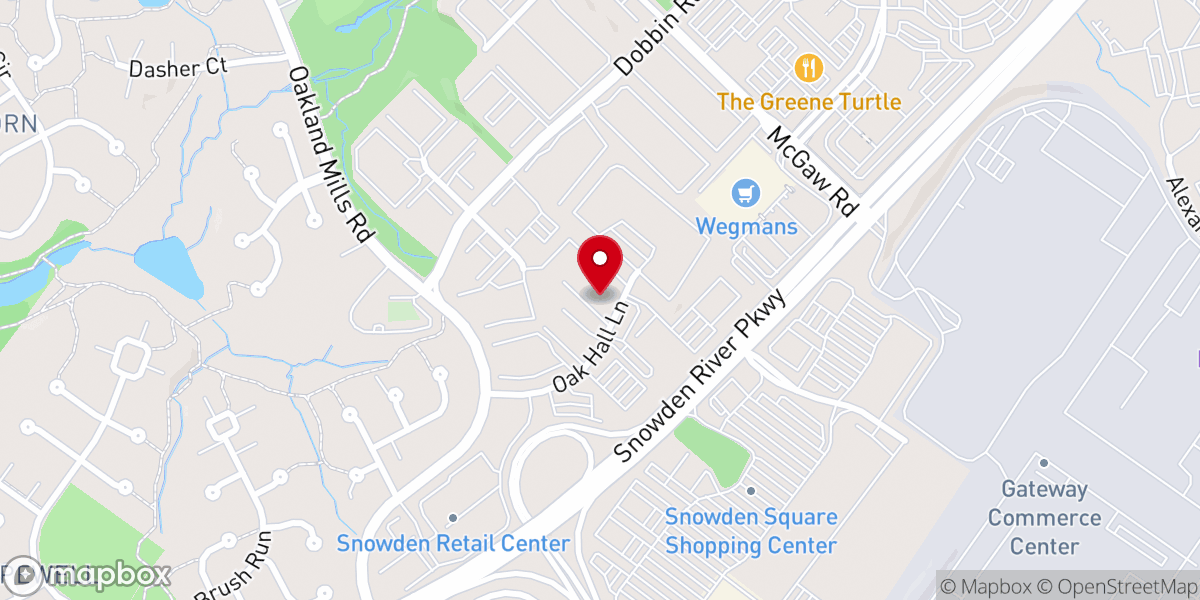Map showing location of Iglesia de Dios Pentecostal M.I. Columbia MD