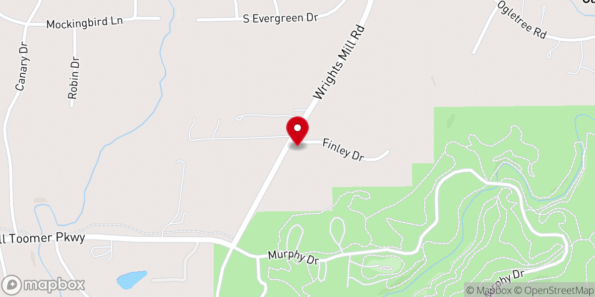 Map showing location of Mt Moriah Baptist Church