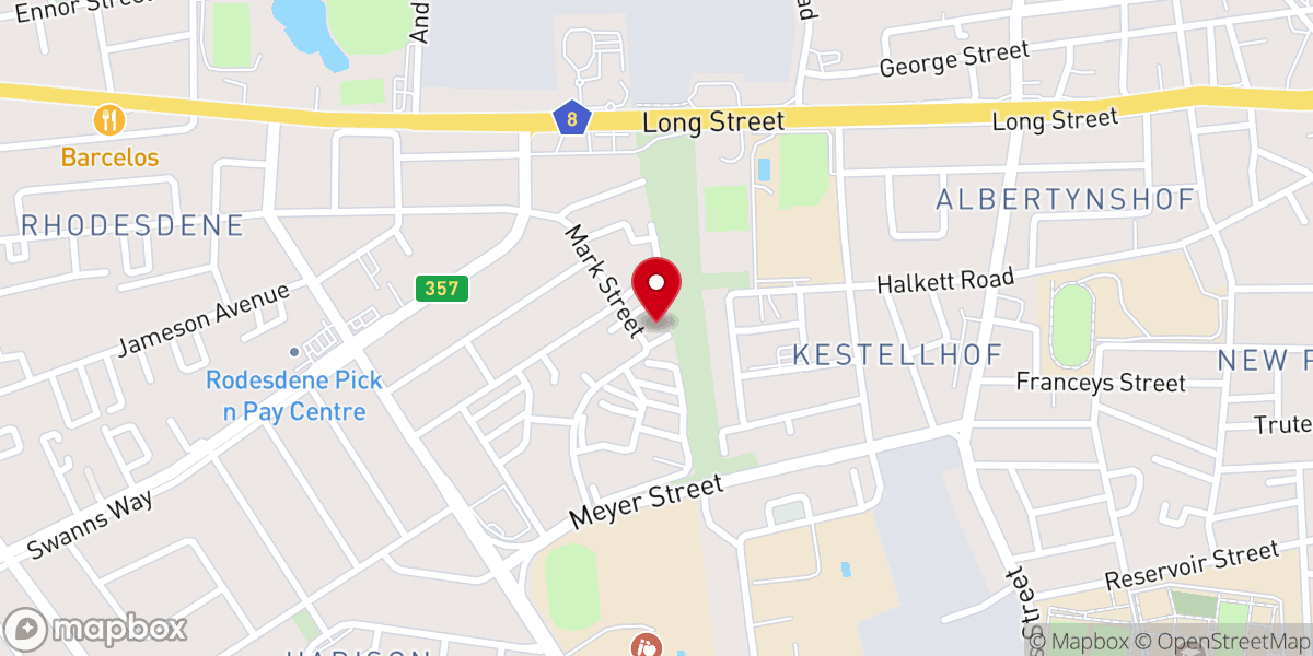 Map showing location of Life Church Kimberley Assemblies of God