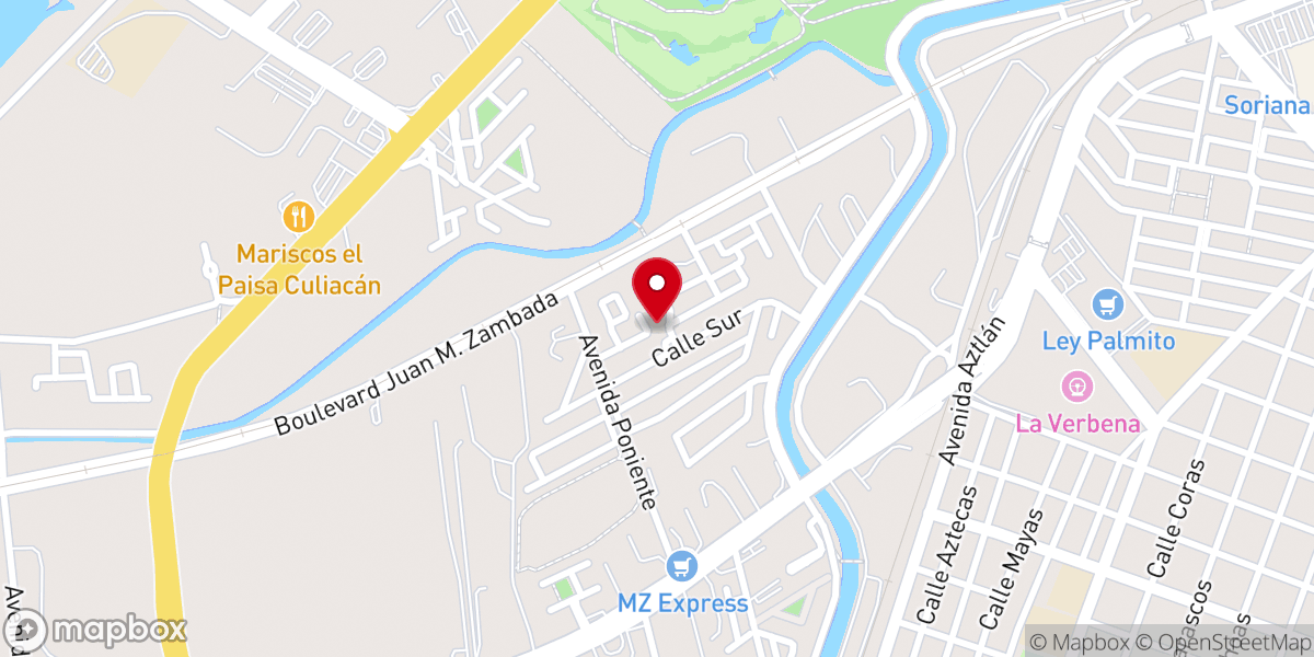 Map showing location of Parroquia El Santísimo Sacramento
