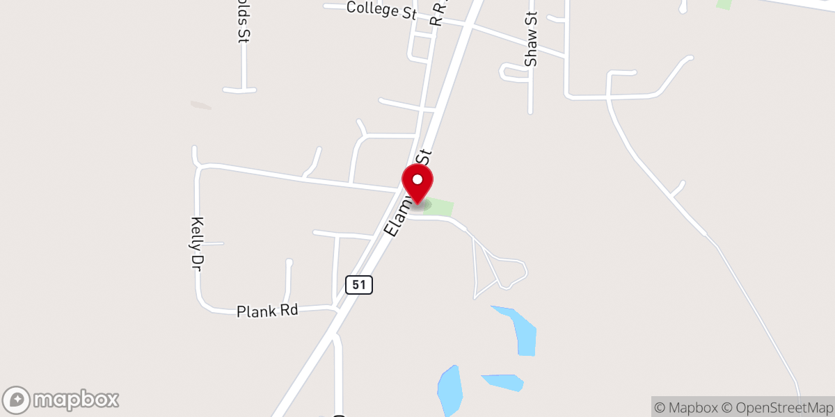 Map showing location of Clio First Missionary Baptist Church