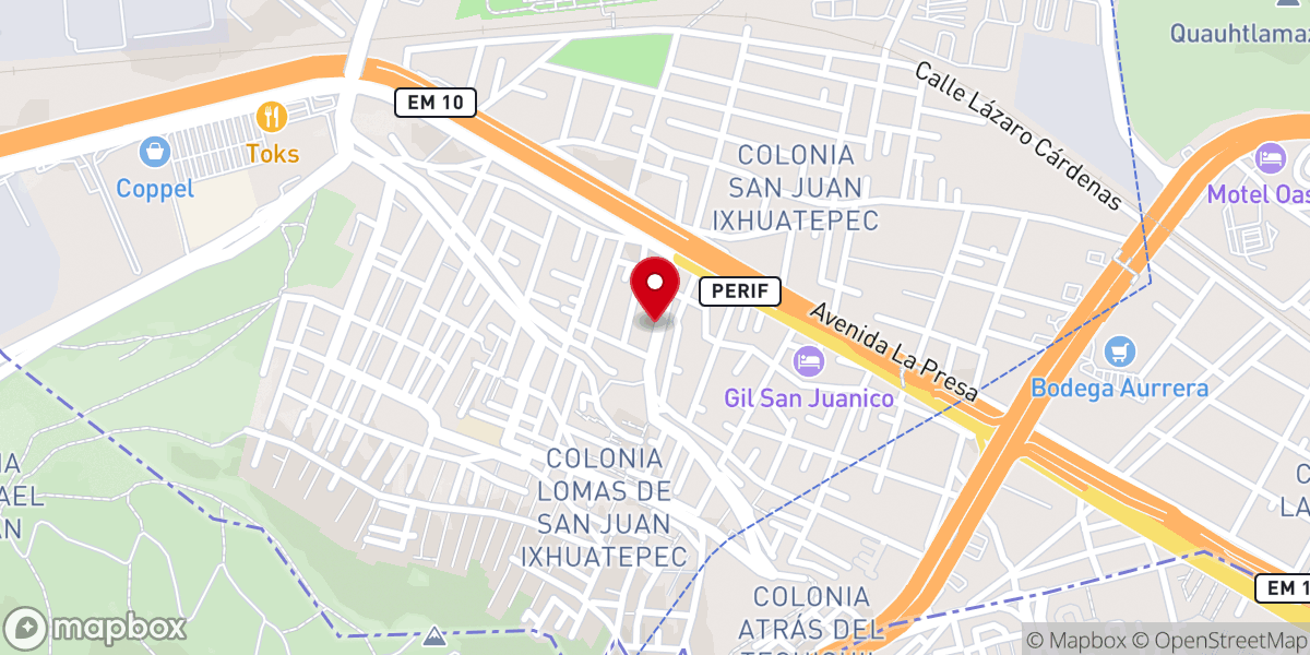 Map showing location of Parroquia Evangelizada de Santa Rosa de Lima
