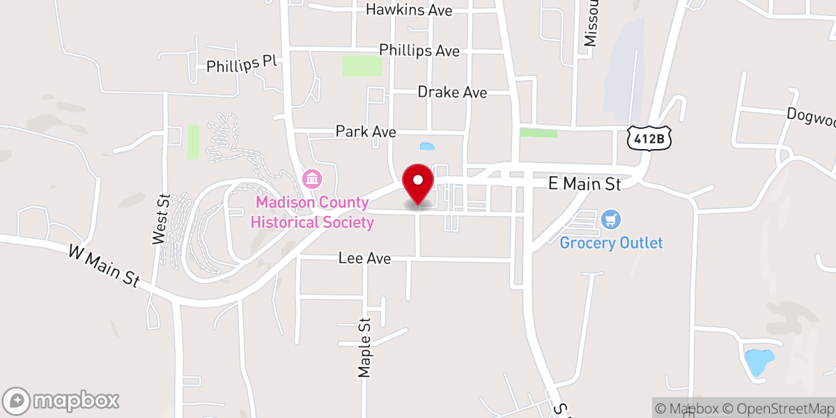 Map showing location of J E Bonding Inc