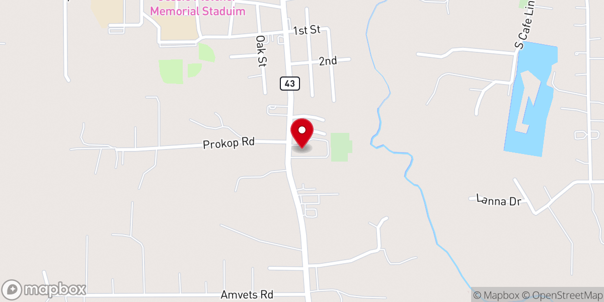 Map showing location of Bethlehem Baptist Church